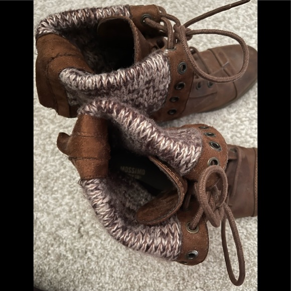 Mossimo Supply & Co Brown Faux Leather Boots Size 6 - Picture 7 of 10